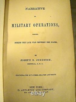 Jos. Johnston. Narrative of Military Operations During the Late War. Civil War