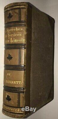 LEATHER ABRAHAM LINCOLN! (FIRST EDITION/FIRST PRINTING 1865!) CIVIL WAR Gift