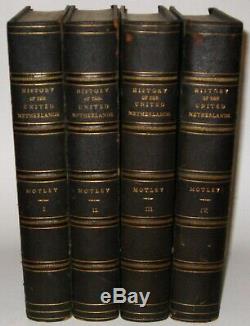 LEATHER SetUNITED NETHERLANDS! First Edition 1866 States American Civil War RARE