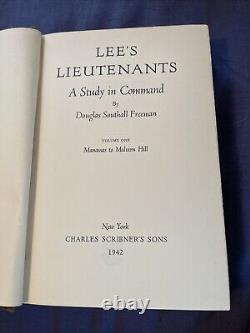 LEE'S LIEUTENANTS by Douglas Southall Freeman, 3 Volume Set -Scribner's, 1942-44