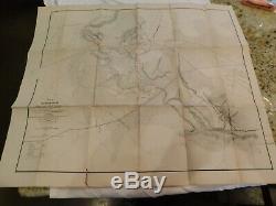 Large Civil War Map of the Wildness Map New York Volunteers 1864 Battles 74na