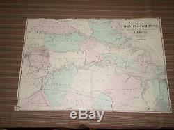 Large Johnson's Map Vicinity of Richmond-Civil war (1867) A. J. Johnson, New York