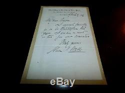 Letter With Signature Of Civil War General Alexander Webb 1887 New York
