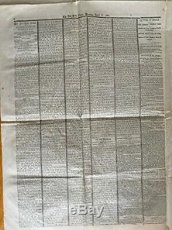 Lincoln Assassination Newspaper April 17 1865 New York times Civil War