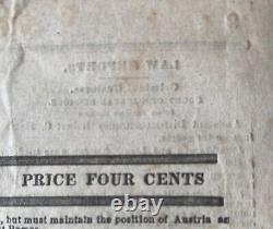 Lincoln Assassination Newspaper New York Times April 15th 1865