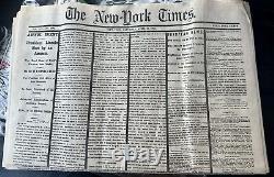 Lot Of 9 Civil War Era New York Times Newspapers, 4/15/1861 Thru 4/15/1865