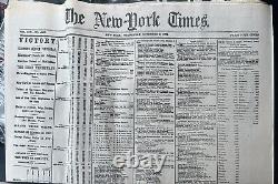 Lot Of 9 Civil War Era New York Times Newspapers, 4/15/1861 Thru 4/15/1865