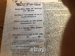 Lot of 24 original 1861-1864 Civil War newspapers New York Papers not Researched