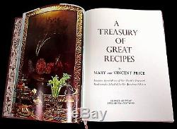 MARY & VINCENT PRICE A Treasury of Great Recipes Cookbook 1980 HC NEW RE1