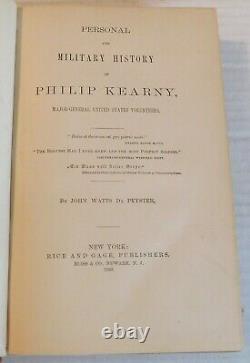 MILITARY HISTORY of PHILIP KEARNY, MAJOR-GEN. U. S. VOLUNTEERS CIVIL WAR 1ST