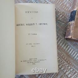 Memoirs of General Willian T Sherman 1st Edition CIVIL WAR History 2V Set 1875