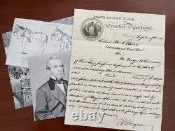 Morgan, Edwin D. Signed CIVIL War Dated Letter, Union General, Governor New York