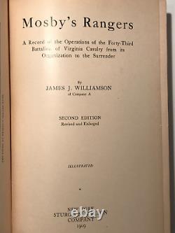 Mosby's Rangers, Williamson, 1909, Preferred Ed, Civil War, Cavalry, Gray Ghost