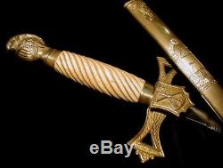 NEW YORK MASONIC TEMPLE Antique Civil War ROYAL ARCH HIRAM SWORD 1860s RARE FIND