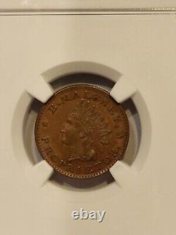 NGC MS63 BN 1863 NY, New York City B. MALONEY Civil War Token 630AU-1a