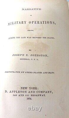 Narrative Military Operations Civil War Confederate Joseph E Johnson 1874