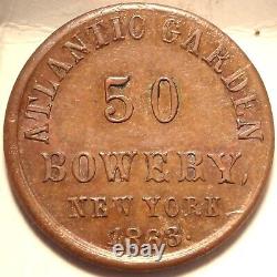 New York City Atlantic Garden Civil War Store Card Token NY 630A-1a