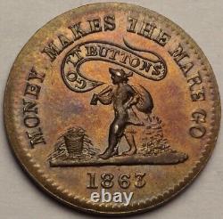 New York City Bridgens Civil War Store Card Token NY 630J-4b R. 8 Die Sinker