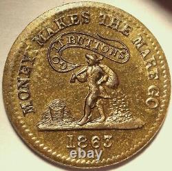 New York City Bridgens Civil War Store Card Token NY 630J-4b R. 8 Die Sinker