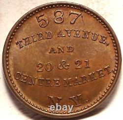 New York City Frederick Rollwagen Jr Civil War Store Card Token NY 630BI-1a