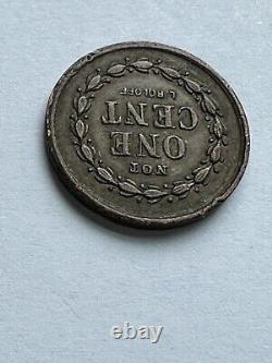 New York Civil War Token C Bahr Not One Cent