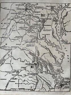 New York Herald Newspaper Civil War Seat of War in Virginia June 17 1861 Map