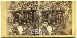 New York Metropolitan Sanitary Fair Civil War 1864 Bierstadt Stereoview Photo