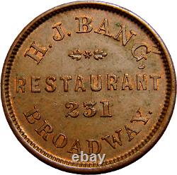 New York, NY H. J. Bang Civil War Token (0150)