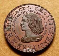 New York Pre-Civil War Token PA 217 William Idler Coin Dealer Very Nice UNC