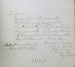 New York State SUNY Albany / Civil War Era Autograph Book Belonging 1865
