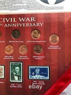 New York Times Civil War 150th Anniversary Framed Coin Collection. Free shipping