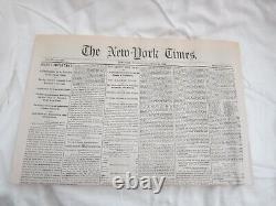 New York Times, September 23,1862-proclamation By The President-all Slaves Freed