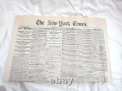 New York Times, September 23,1862-proclamation By The President-all Slaves Freed