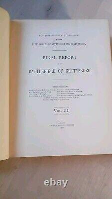 New York at Gettysburg Final Report on the Battlefield, 3 Vol's, 1901 Hardcover