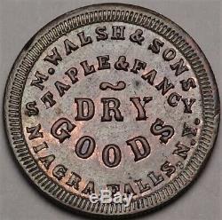 Niagra Falls New York Walsh & Sons Civil War Store Card Token NY 640A-1a S. M. T