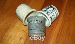 ONE of a KIND! Gray HOLLOWAY'S OINTMENT JAR c. A. American Civil War New York