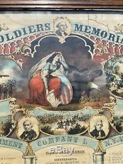 ORIGINAL CIVIL WAR SOLDIERS MEMORIAL 130TH REGIMENT N. Y. Volunteers