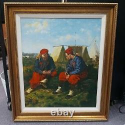 Oil Painting on Canvas Framed FIFTH NEW YORK INFANTRY Civil War Duryee Zouaves