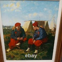 Oil Painting on Canvas Framed FIFTH NEW YORK INFANTRY Civil War Duryee Zouaves