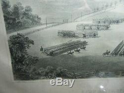 Orig. 1864 Civil War Camp Bates, 3rd NY Volunteer Calvary Print by Combe