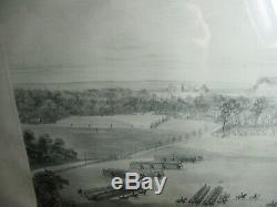 Orig. 1864 Civil War Camp Bates, 3rd NY Volunteer Calvary Print by Combe