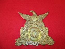 Orig Civil War Shako Insignia Uniform Front Plate Hat Pin Badge PA, NY, MASS