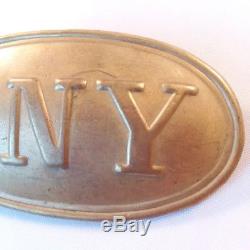 Original 1839 Pattern State New York Militia Belt Plate Buckle SNY Pre Civil War