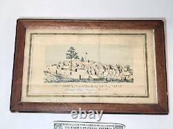 Original 1862 LN Rosenthal Civil War Military Camp Lithograph Fort Marcy VA