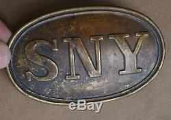 Original American Civil War State of New York SNY Belt Buckle US United States