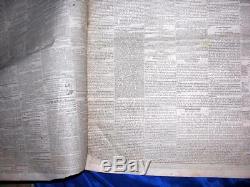 Original Antique CIVIL War Newspaper, Ny Tribune Jan 3 1862, Slavery, Battles