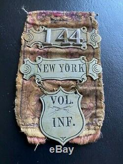 Original CIVIL War Ladder Badge 144 New York Vol. Inf