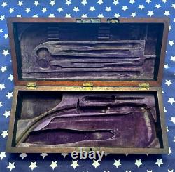 Original CIVIL War Tiemann Company Ny Amputation Surgical Wood Case Box Medical