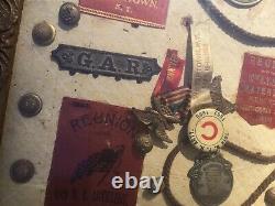 Original CIVIL War Veteran 10th Ny Heavy Artillery Photo / Medals / Ribbons /gar