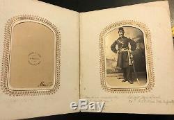 Original Civil War Book of 32 CDV & Tin type Photos Photographs Soldiers NY MA
